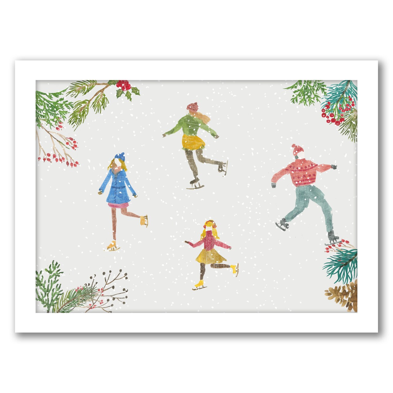 8&#x22; x 10&#x22; Snow Joy by Pi Holiday Black Framed Print Wall Art - Americanflat - Americanflat